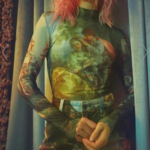 NWOT renaissance mesh top